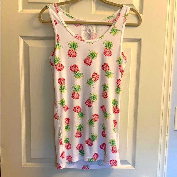 Time and Tru Multicolor Pineapple Tank Top XLarge - Picture 1 of 3